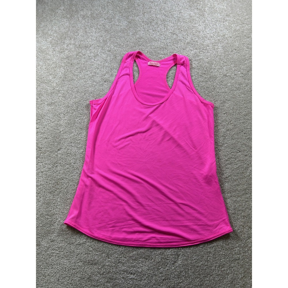 Rejane Maathai Tank Top Womens Small Pink Racerback Athletic‎ Mesh Brazil Gym